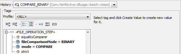 "FILE_OPERATION_STEP" Compare usage : binary compare setup